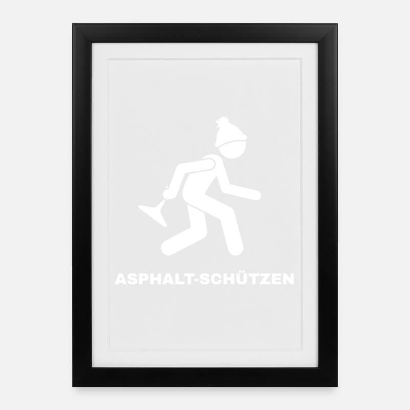 TIREURS D’ASPHALTE - Affiche encadrée (27 × 37 cm) - noir