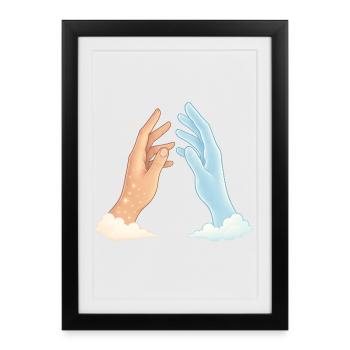 Hands in the Cloudlight- Beyond-Spirit-Soul - Framed poster (27 × 37 cm) - black - Front