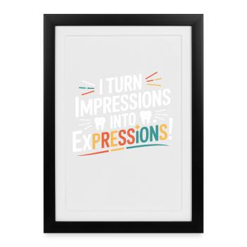 Dental Lab Wax Sculpting Art  - Framed poster (27 × 37 cm) - black - Front