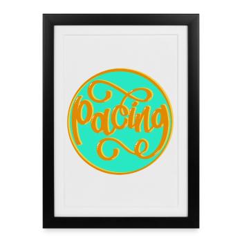 Pacing - Framed poster (27 × 37 cm) - black - Front