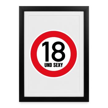 18ème anniversaire Sexy Shield Tempo 18 et Sexy 18 - Affiche encadrée (27 × 37 cm) - noir - Devant