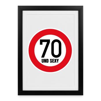 70e anniversaire Sexy Shield Tempo 70 et Sexy 70 - Affiche encadrée (27 × 37 cm) - noir - Devant
