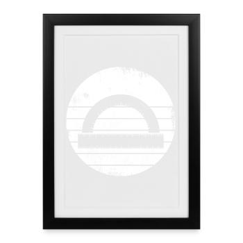 Semi-circular protractor - Framed poster (27 × 37 cm) - black - Front
