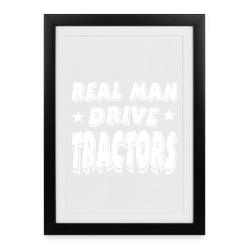 Traktor - Gerahmtes Poster (27 × 37 cm) - Schwarz - Vorne