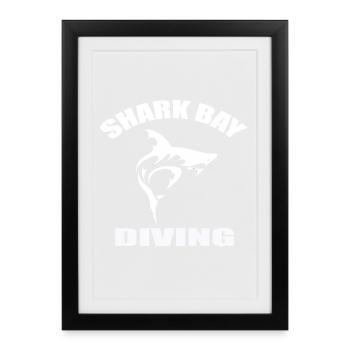 SHARK BAY DIVING - Framed poster (27 × 37 cm) - black - Front