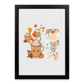 Pumpkin Spice Season - Framed poster (27 × 37 cm) - black - Front