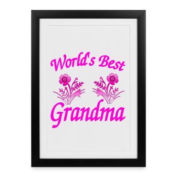 Grand-mère - Affiche encadrée (27 × 37 cm) - noir - Devant