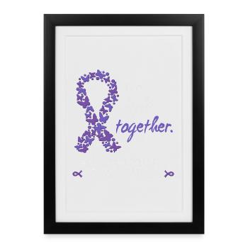 Forts ensemble contre la maladie d’Alzheimer - Affiche encadrée (27 × 37 cm) - noir - Devant