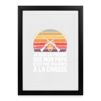 Dad proof: not always on the hunt - Framed poster (27 × 37 cm) - black - Front