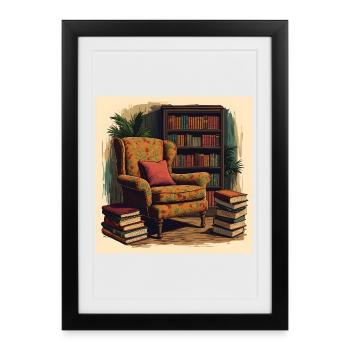 Cozy Reading Chair - Framed poster (27 × 37 cm) - black - Front