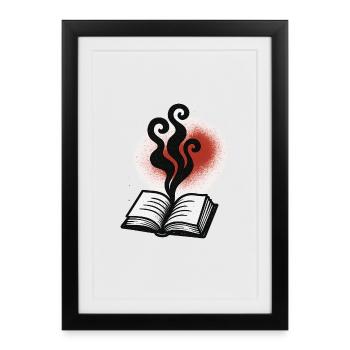 A book's spark of imagination - Framed poster (27 × 37 cm) - black - Front