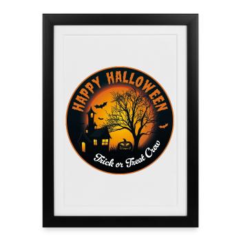 Joyeux Halloween - Trick or Treat Crew SPOOKY ! - Affiche encadrée (27 × 37 cm) - noir - Devant