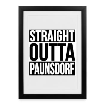 TOUT DROIT SORTI DE PAUNSDORF - Affiche encadrée (27 × 37 cm) - noir - Devant