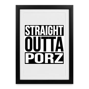 TOUT DROIT SORTI DE L’EAU DE COLOGNE PORZ - Affiche encadrée (27 × 37 cm) - noir - Devant