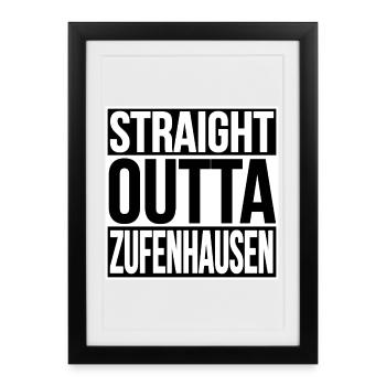 TOUT DROIT SORTI DE ZUFENHAUSEN - Affiche encadrée (27 × 37 cm) - noir - Devant