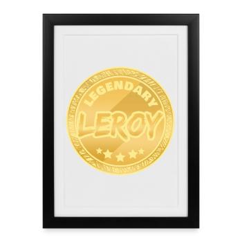 Leroy as a given name - Framed poster (27 × 37 cm) - black - Front