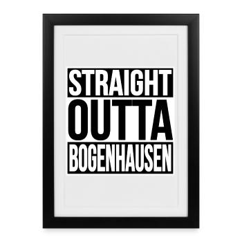Straight Outta Bogenhausen - Framed poster (27 × 37 cm) - black - Front