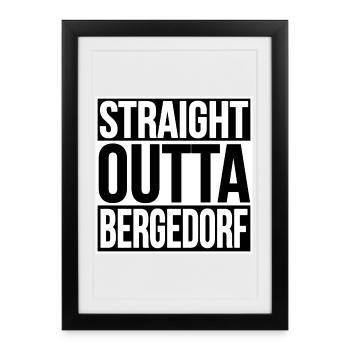 TOUT DROIT SORTI DE BERGEDORF HAMBOURG - Affiche encadrée (27 × 37 cm) - noir - Devant