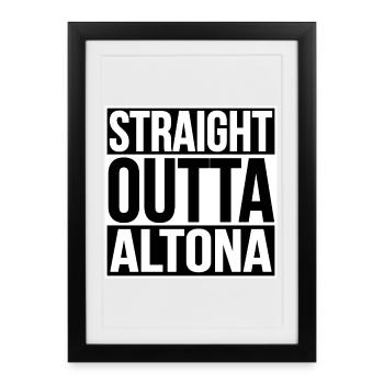 STRAIGHT OUTTA ALTONA HAMBURG - Framed poster (27 × 37 cm) - black - Front