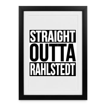 STRAIGHT OUTTA RAHLSTEDT HAMBURG - Framed poster (27 × 37 cm) - black - Front
