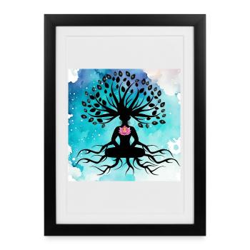 Tree of Life Yoga - Framed poster (27 × 37 cm) - black - Front