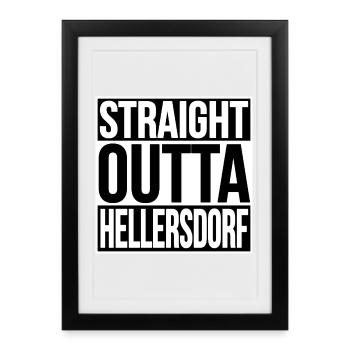 TOUT DROIT SORTI DE HELLERSDORF BERLIN - Affiche encadrée (27 × 37 cm) - noir - Devant
