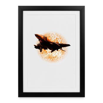 F-4 Phantom - Framed poster (27 × 37 cm) - black - Front