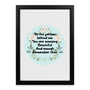 Couronne de fleurs Courage Circle - Affiche encadrée (27 × 37 cm) - noir - Devant