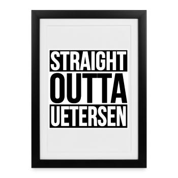 TOUT DROIT SORTI D’UETERSEN - Affiche encadrée (27 × 37 cm) - noir - Devant