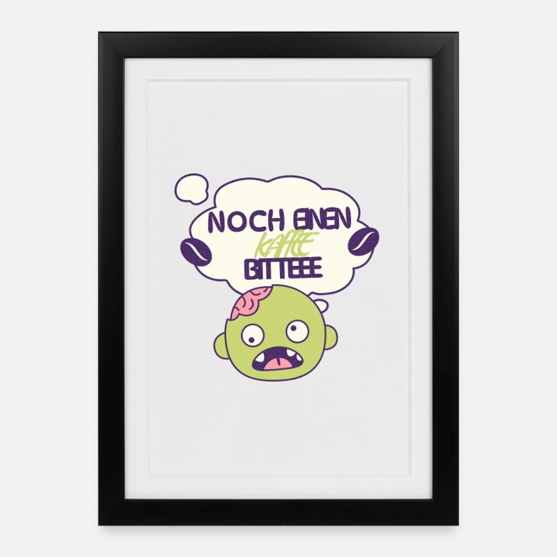 I need coffee - Framed poster (27 × 37 cm) - black
