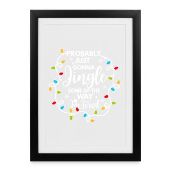 funny Christmas - Framed poster (27 × 37 cm) - black - Front