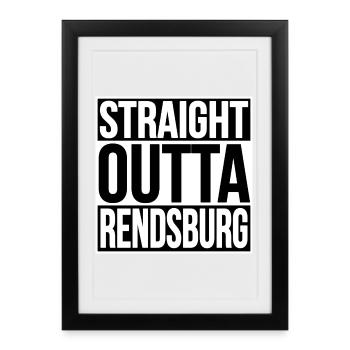 TOUT DROIT SORTI DE RENDSBURG - Affiche encadrée (27 × 37 cm) - noir - Devant
