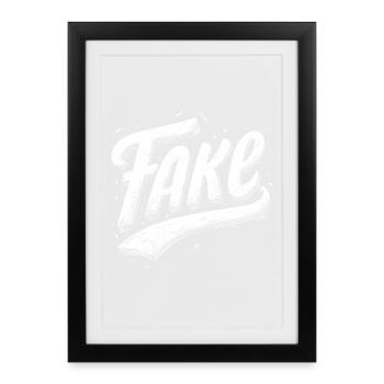Fake - Framed poster (27 × 37 cm) - black - Front