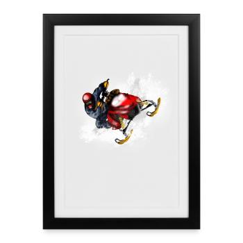 Snowmobile - Framed poster (27 × 37 cm) - black - Front