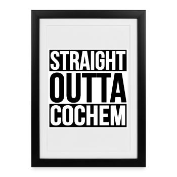 Tout droit sorti de COCHEM - Affiche encadrée (27 × 37 cm) - noir - Devant