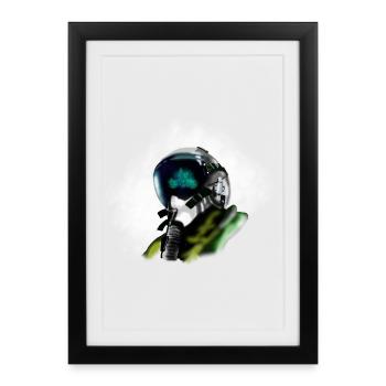 Pilote de jet - Affiche encadrée (27 × 37 cm) - noir - Devant