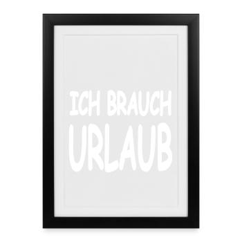 Vacances - Affiche encadrée (27 × 37 cm) - noir - Devant