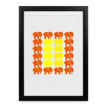 Elephant - Framed poster (27 × 37 cm) - black - Front