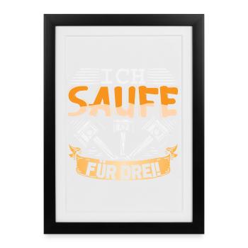 Auto Tuner Tuning Kfz Werkstatt Mechaniker Spruch - Affiche encadrée (27 × 37 cm) - noir - Devant