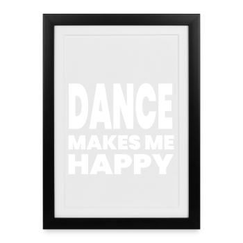 Danser - Affiche encadrée (27 × 37 cm) - noir - Devant