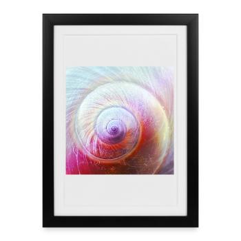Bol en spirale - Affiche encadrée (27 × 37 cm) - noir - Devant