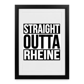 TOUT DROIT SORTI DE RHEINE - Affiche encadrée (27 × 37 cm) - noir - Devant