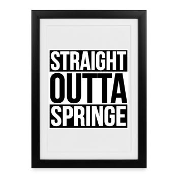 STRAIGHT OUTTA SPRINGE - Framed poster (27 × 37 cm) - black - Front