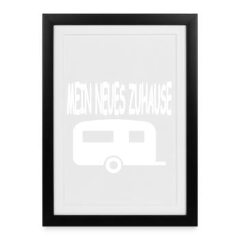 Camping - Framed poster (27 × 37 cm) - black - Front