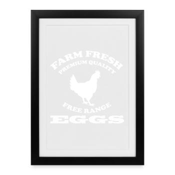 Eggs - Framed poster (27 × 37 cm) - black - Front