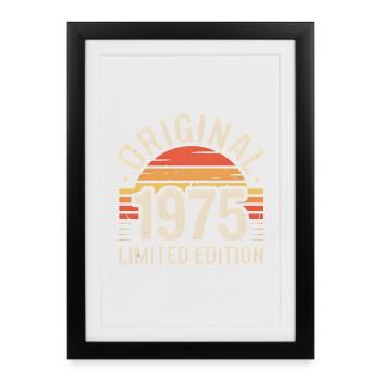Original 1975 Edition Retro Sunset - Framed poster (27 × 37 cm) - black - Front