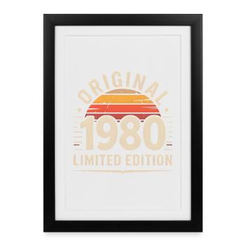 Original 1990 Limited Edition - Affiche encadrée (27 × 37 cm) - noir - Devant