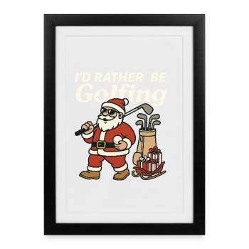 Funny Golf Shirt Christmas Gift Golfer - Framed poster (27 × 37 cm) - black - Front