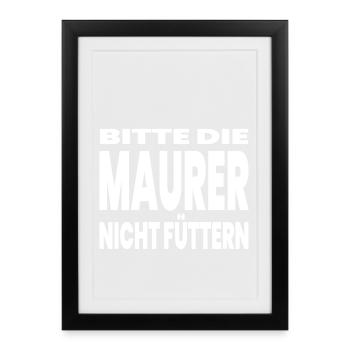 Maçon - Affiche encadrée (27 × 37 cm) - noir - Devant