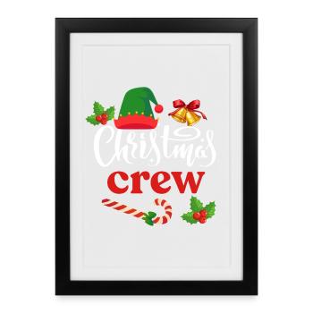 Équipage de Noël - Affiche encadrée (27 × 37 cm) - noir - Devant